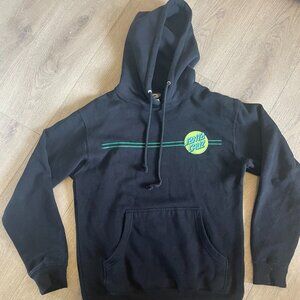 Santa Cruz Classic Dot Black Hoodie Mens Size S